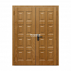 Двухстворчатая огнеупорная дверь EI 60 двупольная глухая с перфорированным МДФ