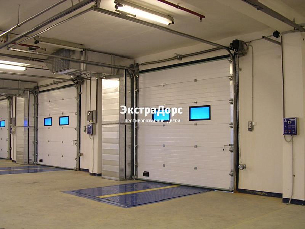 Подъемные автоматические противопожарные ворота с окнами в Одинцово  купить