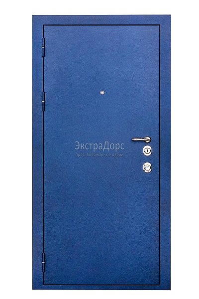 Противопожарная уличная дверь металлическая утепленная EIW 60 синяя глухая однопольная в Одинцово  купить