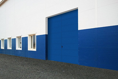 Огнеупорные синие ворота Ei 60 на склад